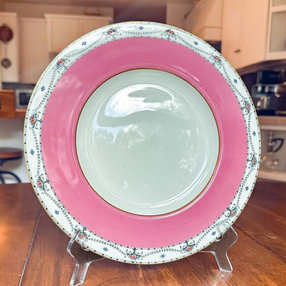 Antique Royal Worcester Plate Art Deco Hand Painted Enamel and Gilding Pink - Picture 5 of 13